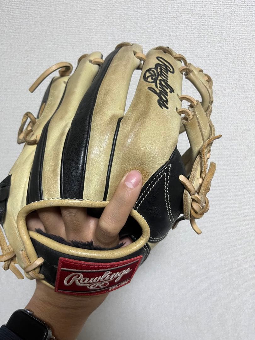 Rawlings 軟式グローブ 黒/キャメル　岡本モデル