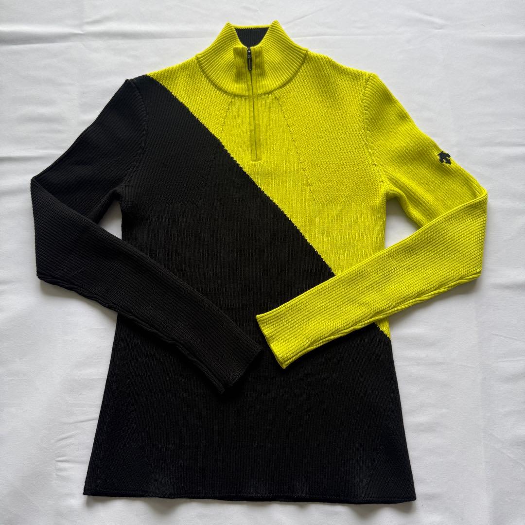 デサント カッティングデザイン ジップスタンド セーター