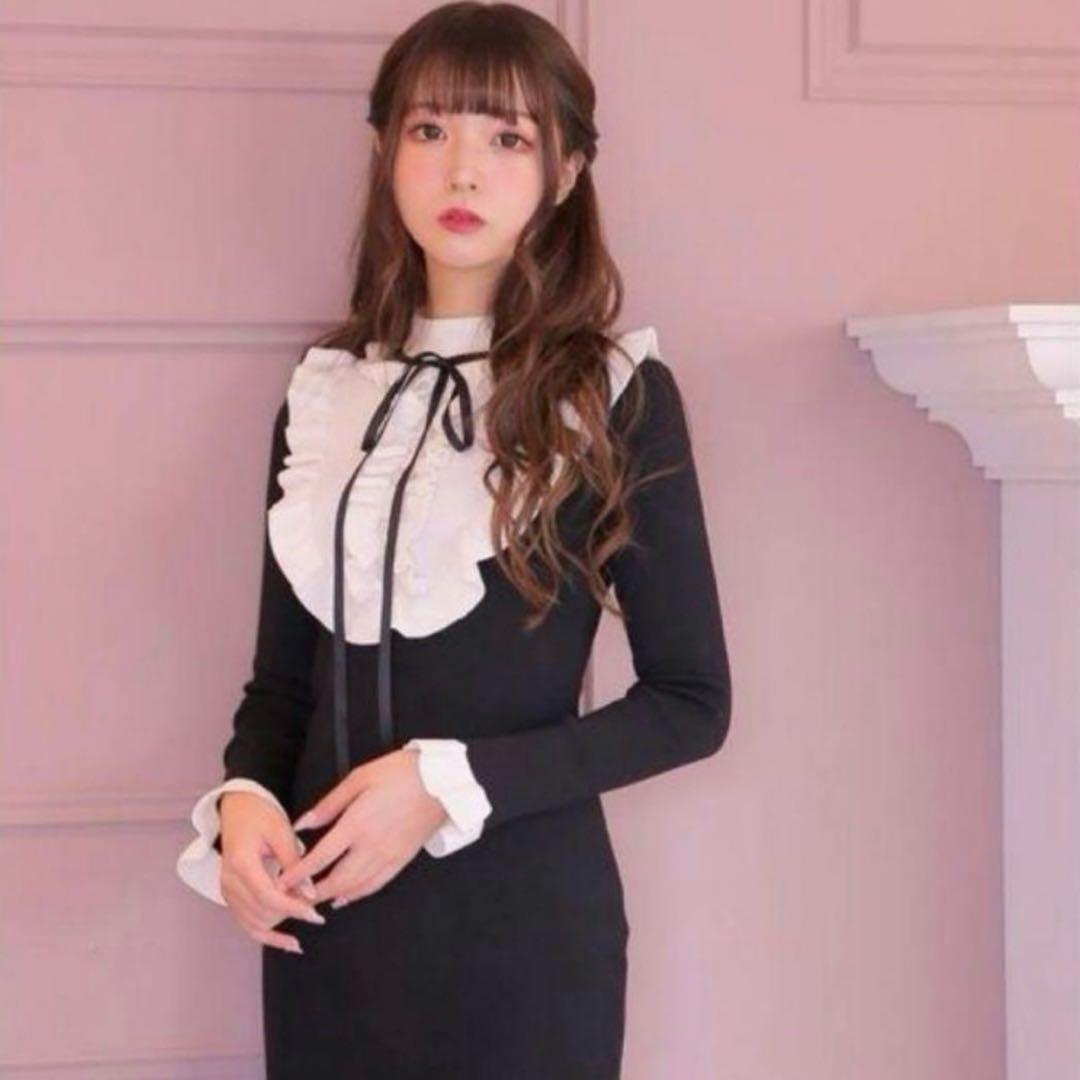 M me eme エムミーエメ　メイド ニットワンピース