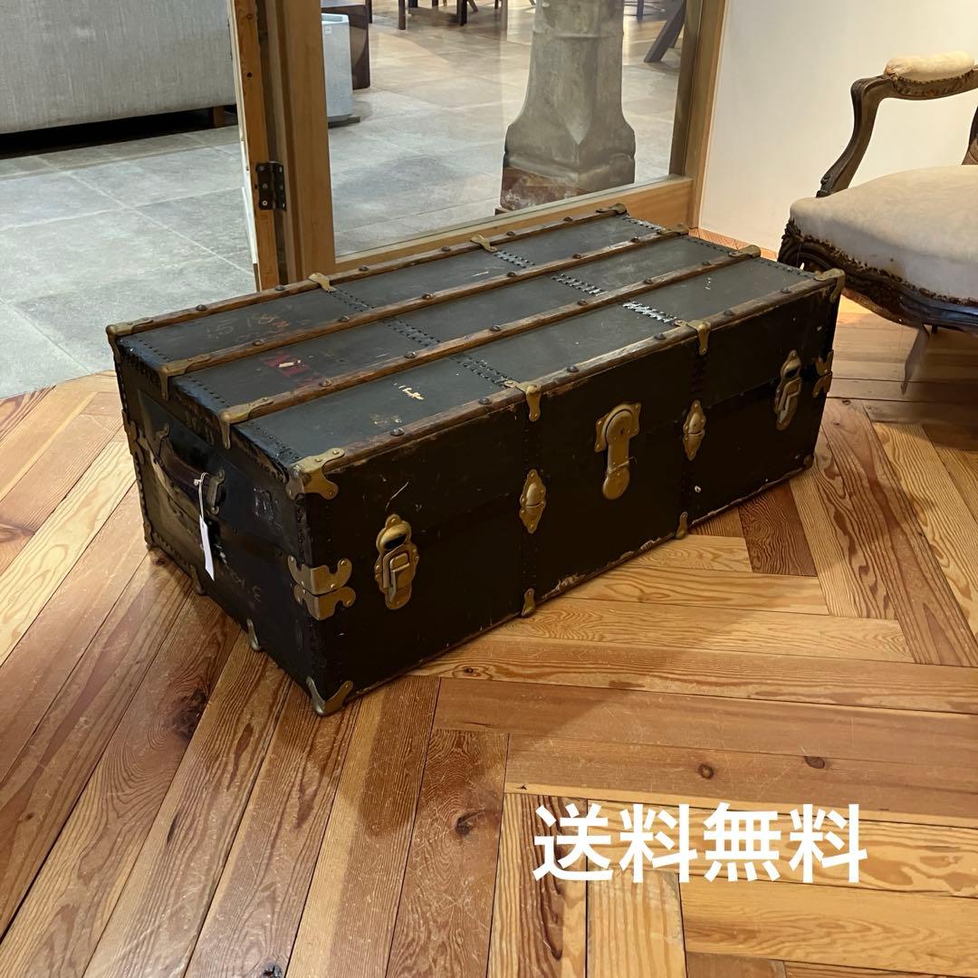 アンティーク　レザートランク　アメリカ