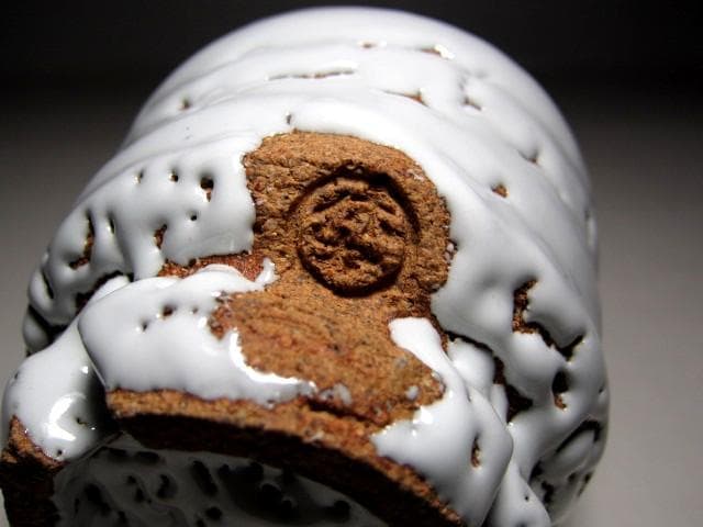 人間国宝 十一代 三輪休雪 萩焼盃 温もりのある手取りの逸品　　　　e63