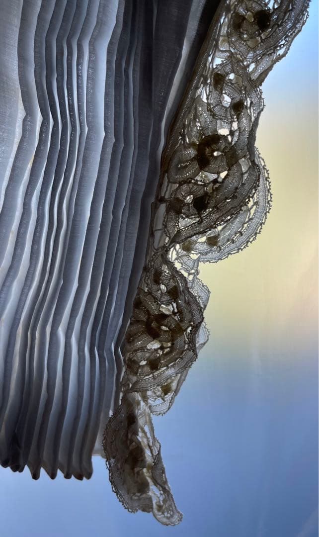 フランスアンティーク　教会神父さん聖歌隊コーラスのブラウス　リネンシャツ　レース