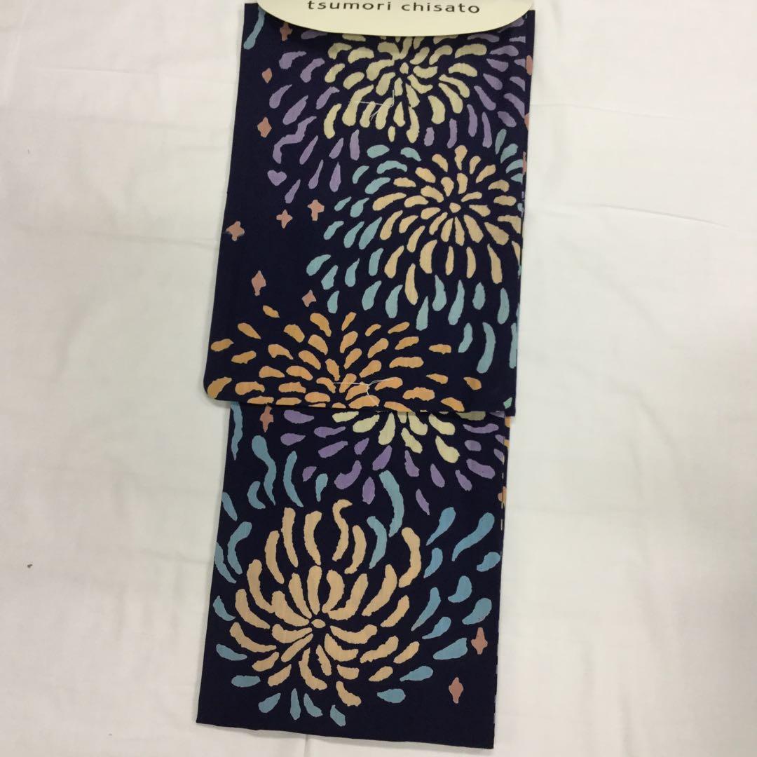 浴衣 ツモリチサト ブランドゆかた 紺色地に花火 014