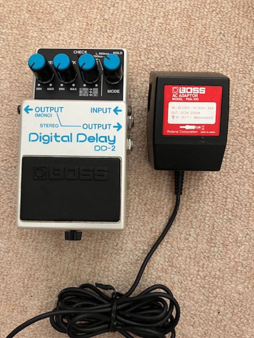 BOSS デジタルディレイ DD-2/DD2 ACアダプター付き