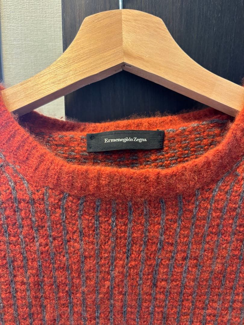 Ermenegildo Zegna ニット セーター カシミヤシルク混 オレンジ