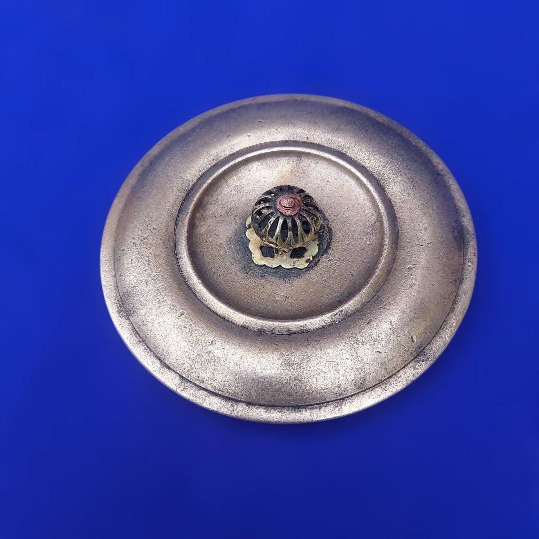 龍文堂造　蓋のみ　 鉄瓶用の蓋 真鍮製