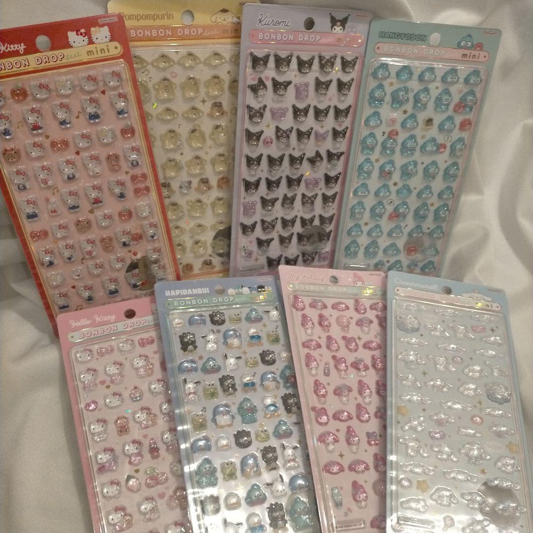 サンリオ　ボンボンドロップシール　ミニ　はぴだんぶい　プリン　キティー　正規品