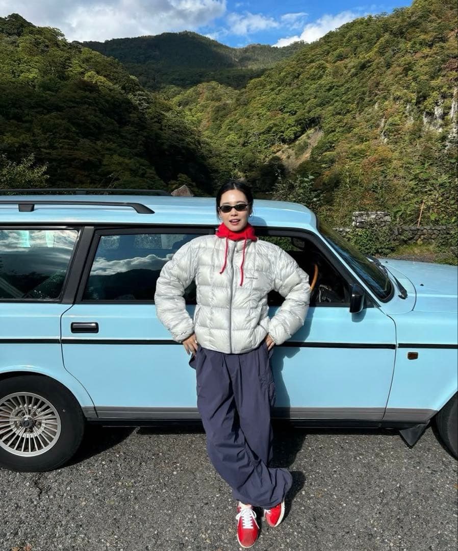 今期完売品　 モンベル スペリオダウンジャケット　S ライトグレー　田中シェン着