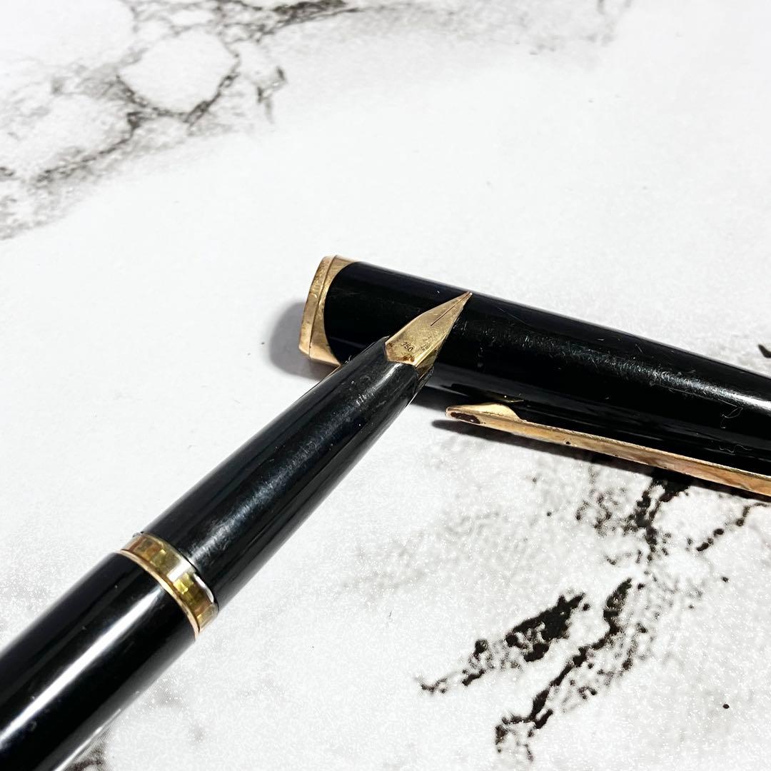 モンブラン 万年筆 121 ペン先 750 18K ブラック ホワイトスター