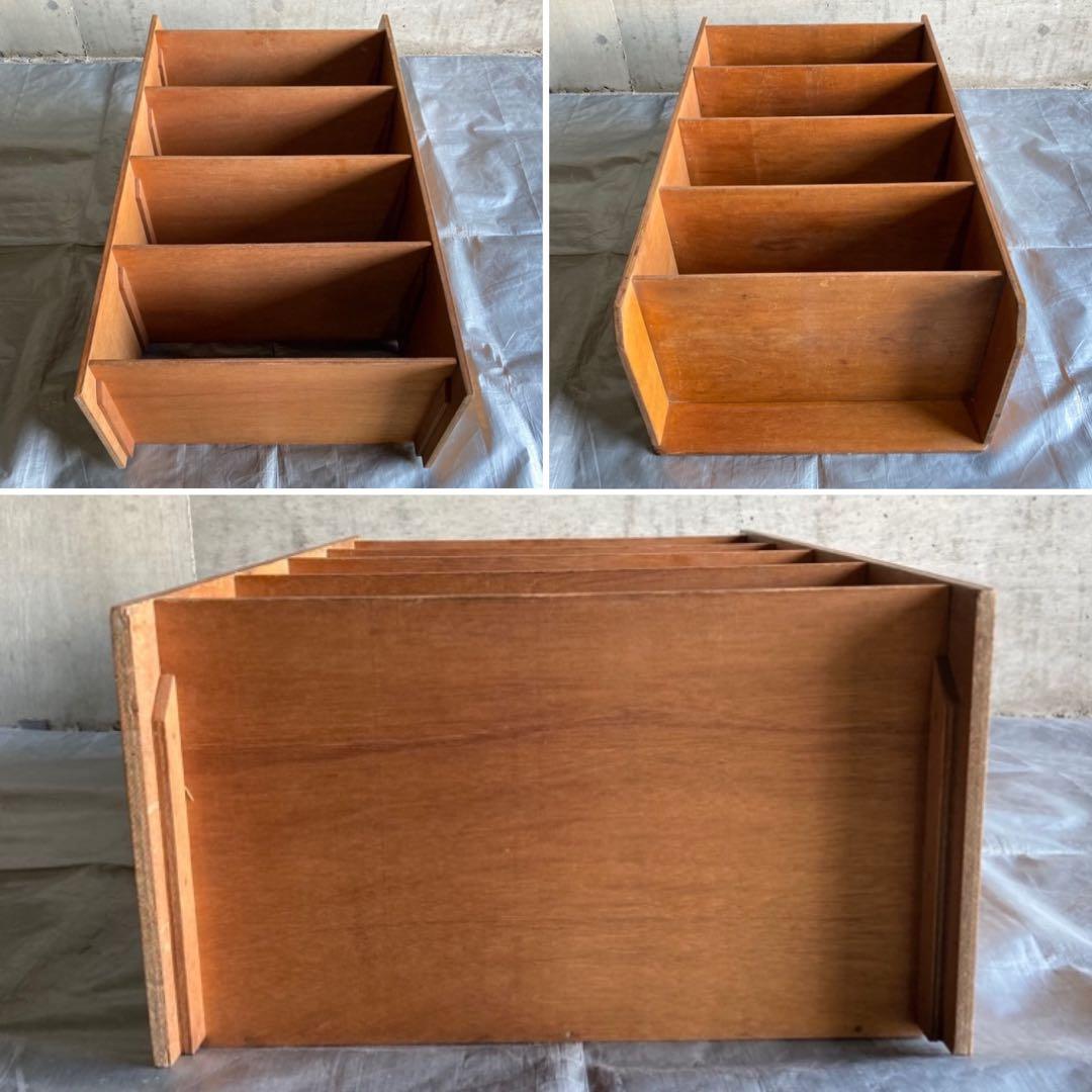 オープンシェルフ ラック 本棚 飾り台 置物台 5段 木製 家具 昭和 レトロ