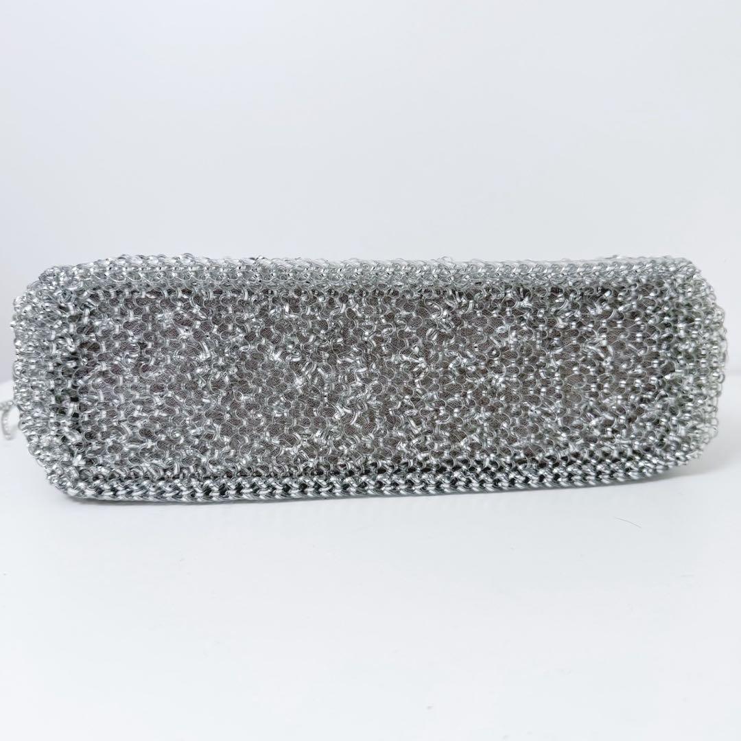 アンテプリマ ボクシー ミディアム ハンドバッグ シルバー　ワイヤーバッグ