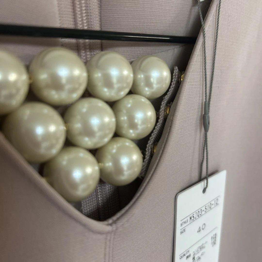 新品未使用　タグ付き　EPoca エポカ　パールワンピースくすみピンク40サイズ