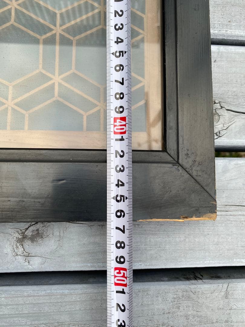 欄間　2枚セット　すりガラス付き　アンティーク　古民家