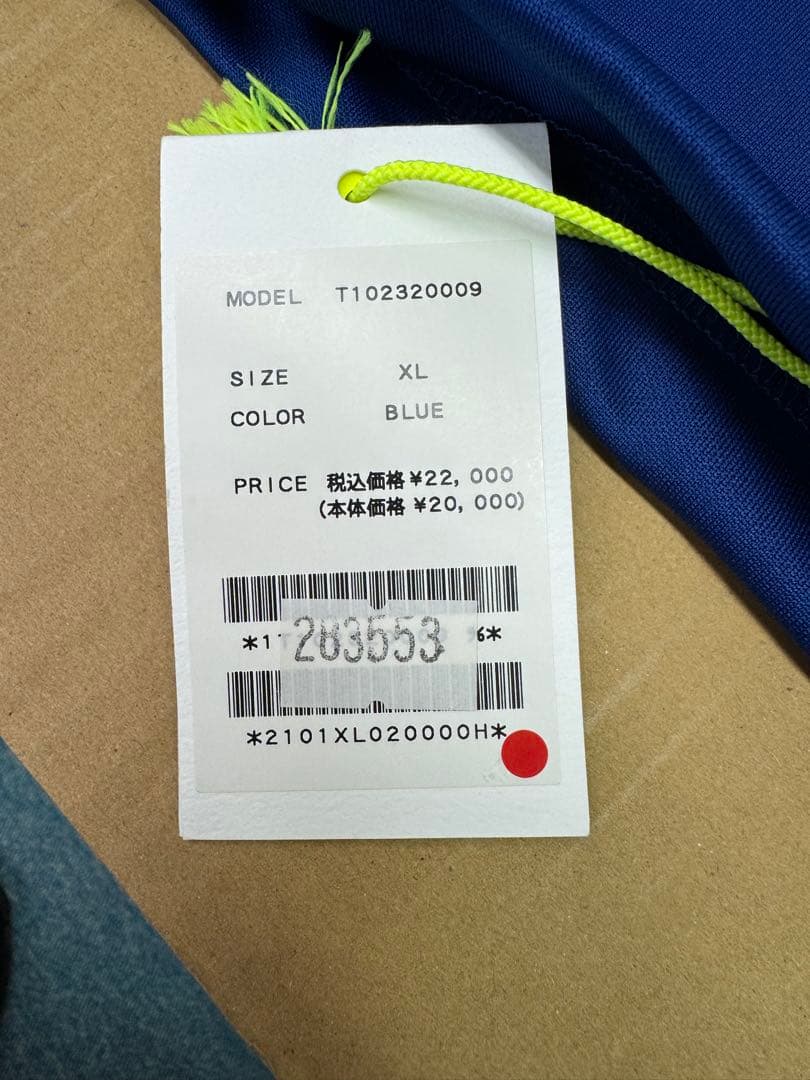 TFW49 ハイネック青シャツ　サイズXL