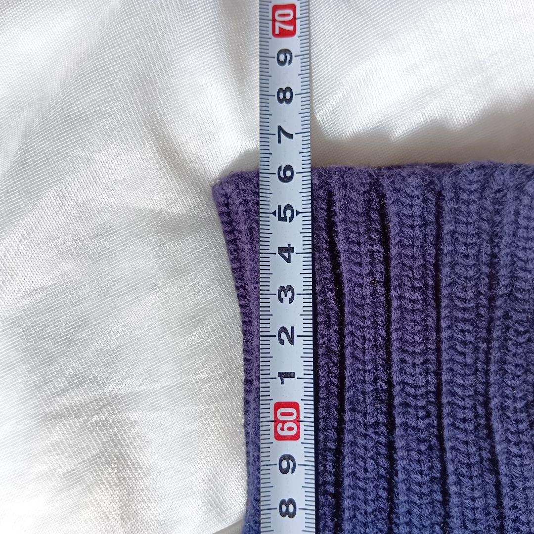 【希少・手編み】90s ポロ ラルフローレン 星条旗 コットン ニット L 紺