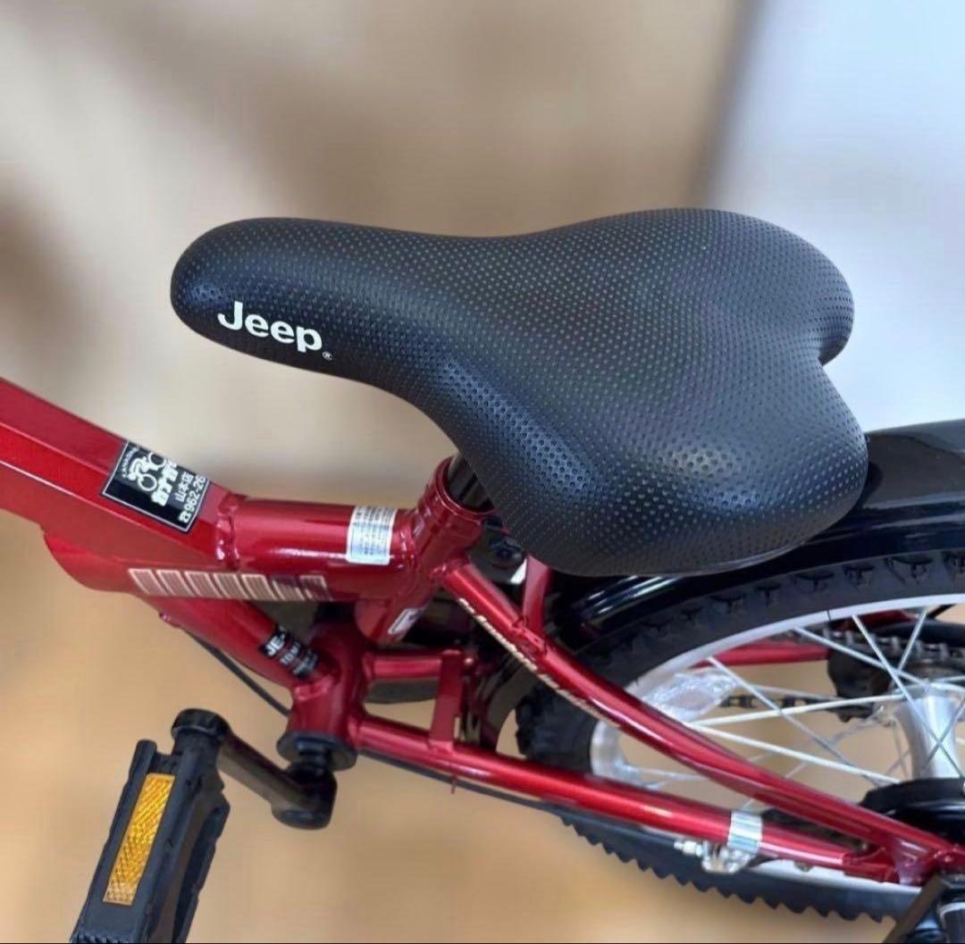 【極美品】Jeep 子供用自転車 16インチ 赤 前カゴ付き 補助輪付き