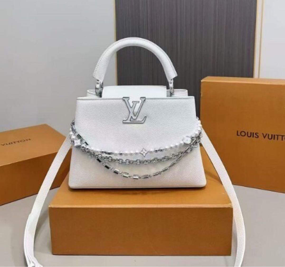 Louis Vuitton ルイヴィトン ホワイト ハンドバッグ ノベルティ