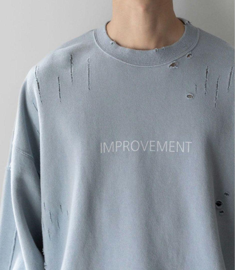 トップス stein OVERSIZED REBUILDSWEAT GREY BLUE