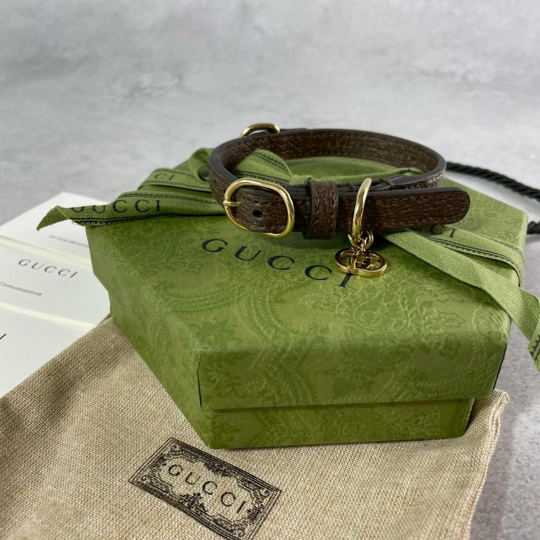 未使用保管品✨ GUCCI グッチ ペット用 首輪 GGスプリーム アクセサリー