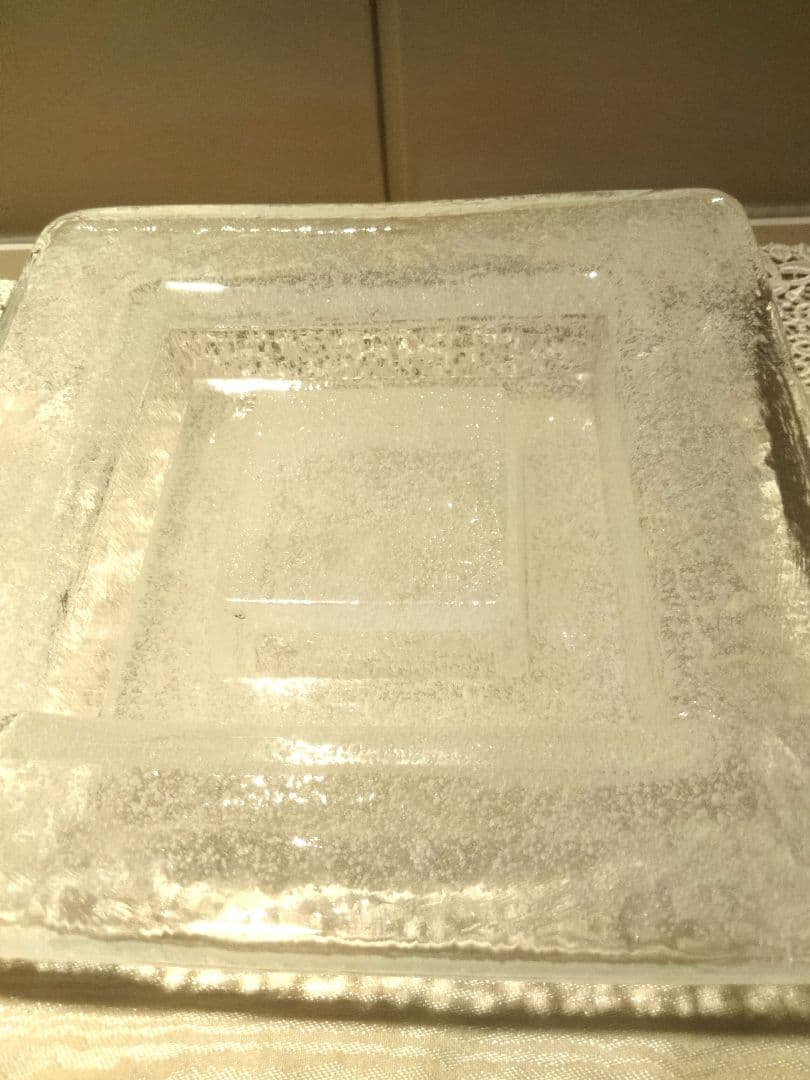 倉敷ガラス　小谷眞三　灰皿　glass ashtray