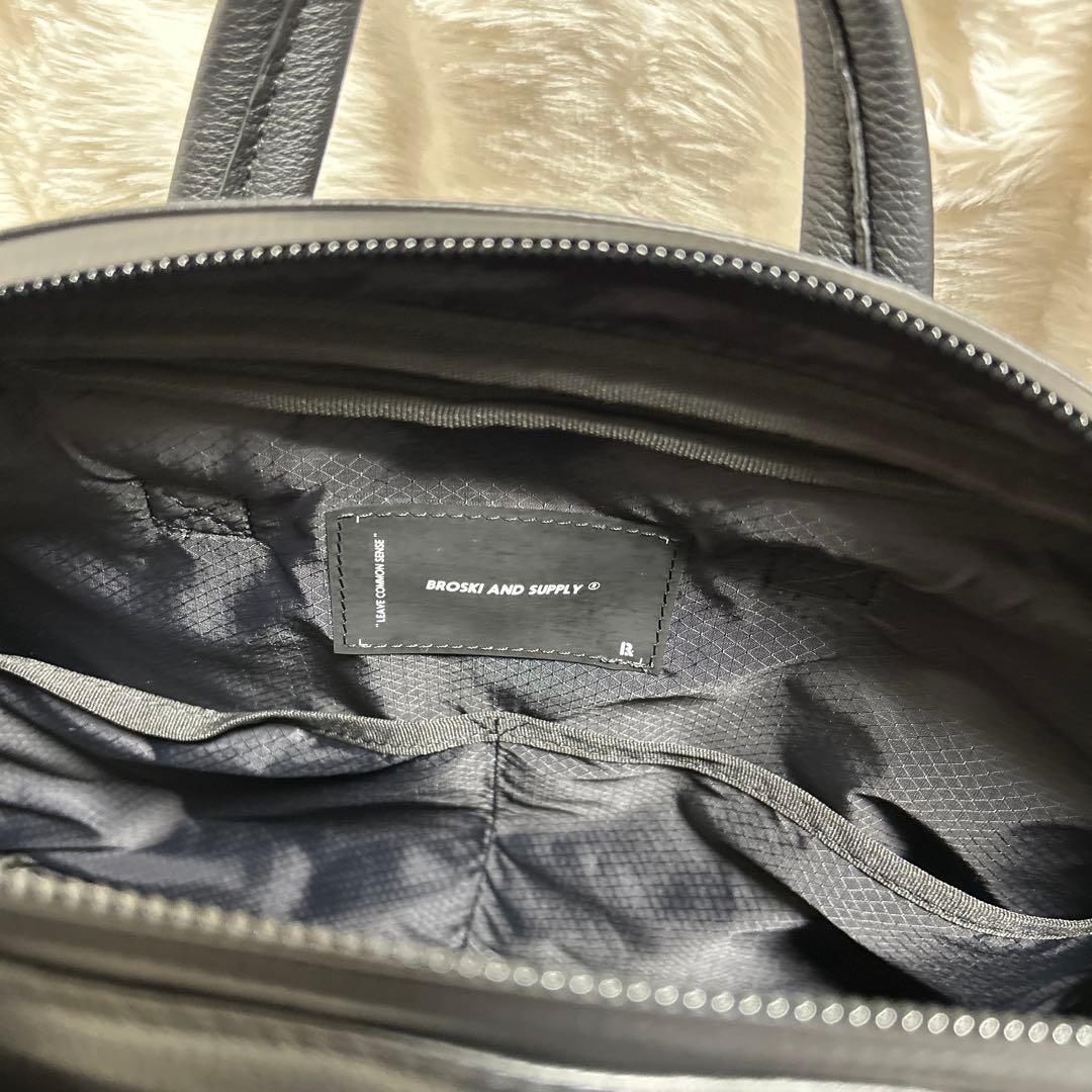 【美品】BROSKI AND SUPPLY／3way ビジネスバッグ／レザー
