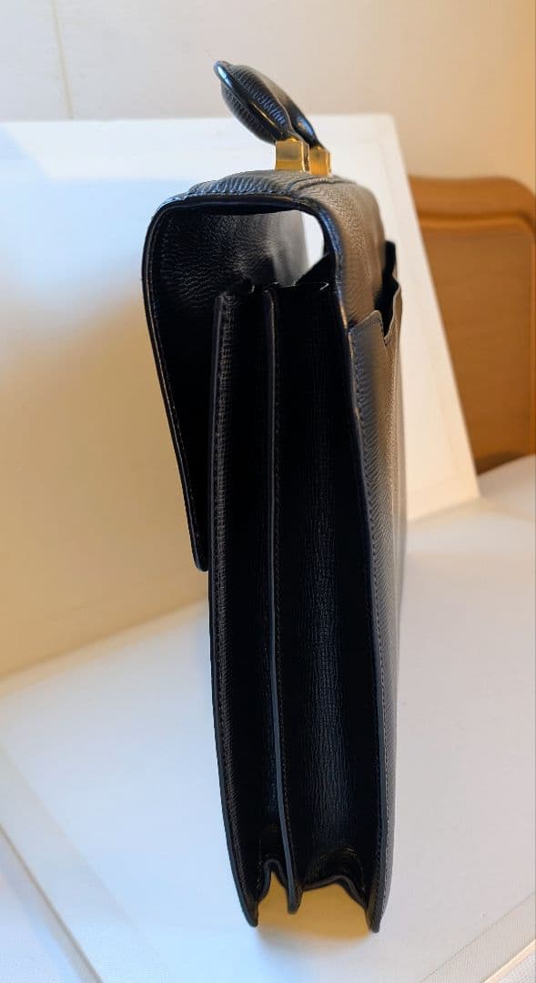 美品未使用〈LOEWEロエベビジネスバッグ アナグラム ブラックレザー〉