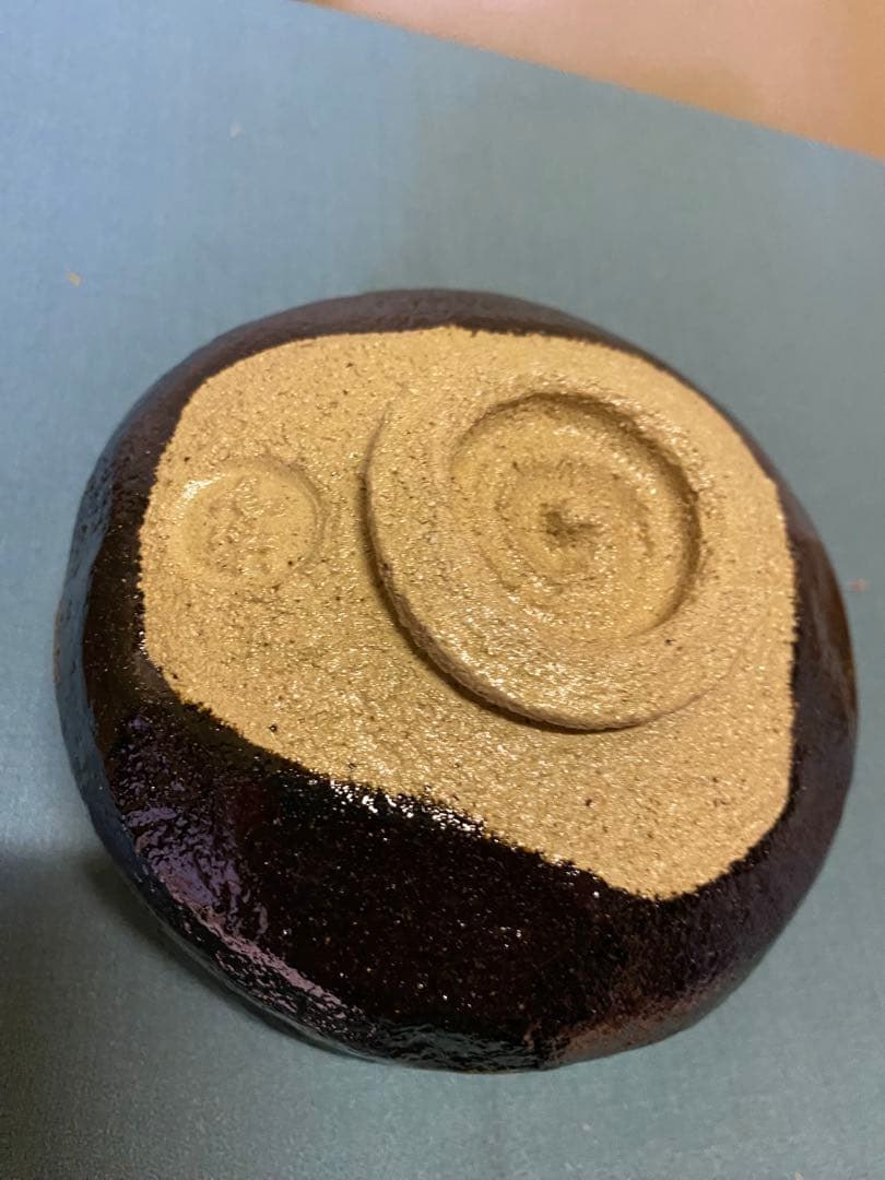 【本日限定】茶道具/黒茶碗　小川長楽 『黒 松声』 鵬雲斎書付 共箱