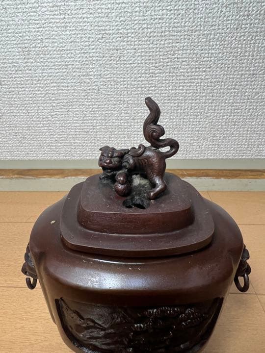 743銅製　獅子香炉