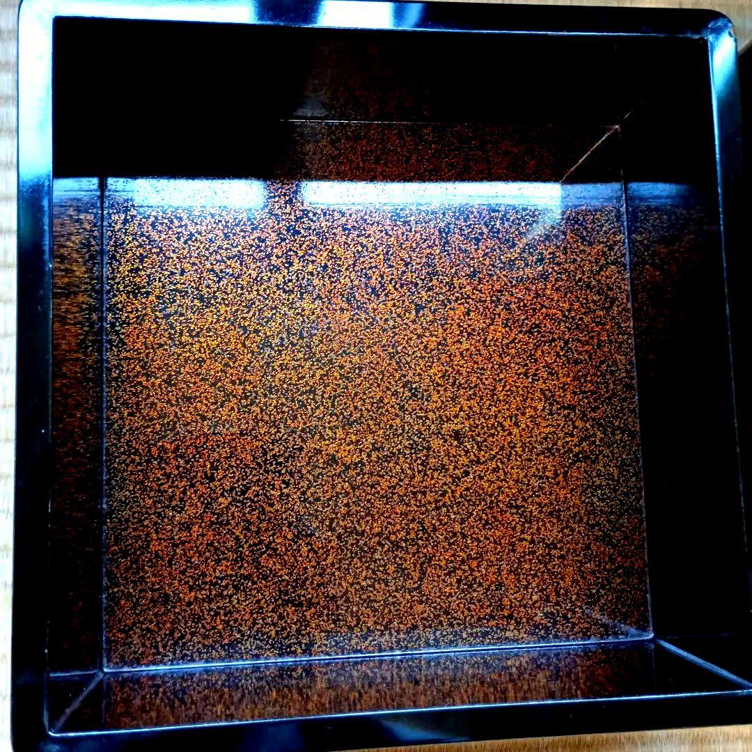 おかもち付き 金箔使用 高級重箱 年代物 5段 富山漆器 木製 お正月 お節料理