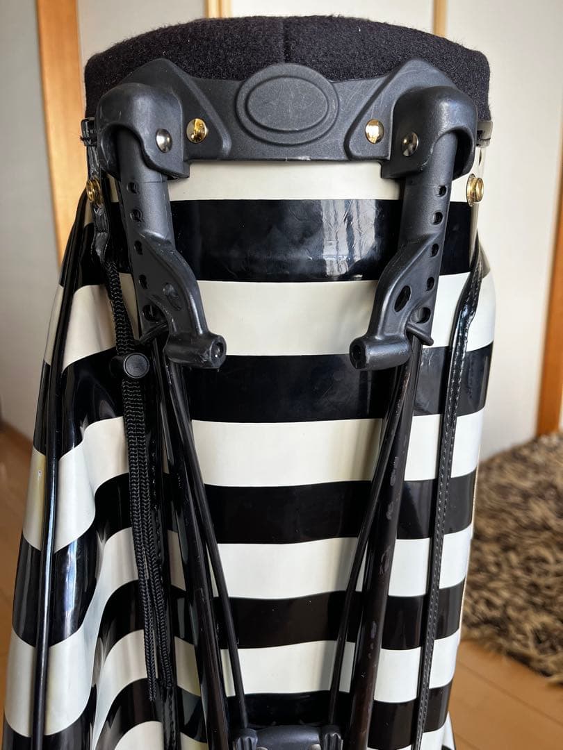 良品完売品希少ムータ muta MARINE スタンドキャディバッグ　ストライプ