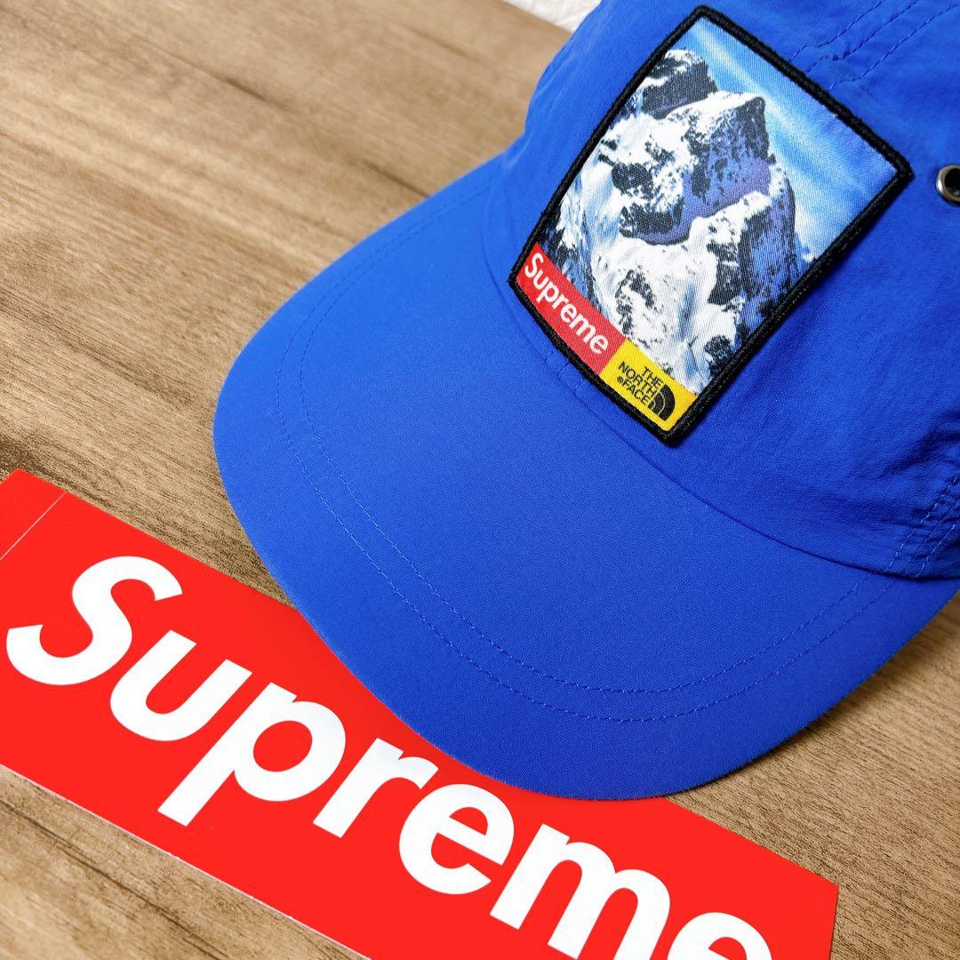 正規品　Supreme THE NORTH FACE コラボ　キャップ　ブルー