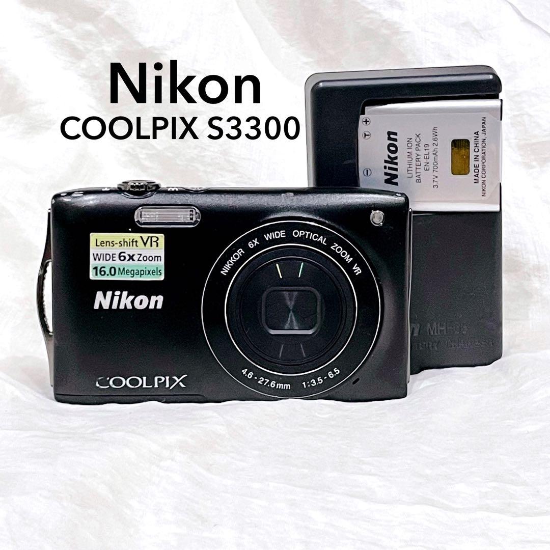 NIKON COOLPIX S3300 ブラック コンパクトデジタルカメラ