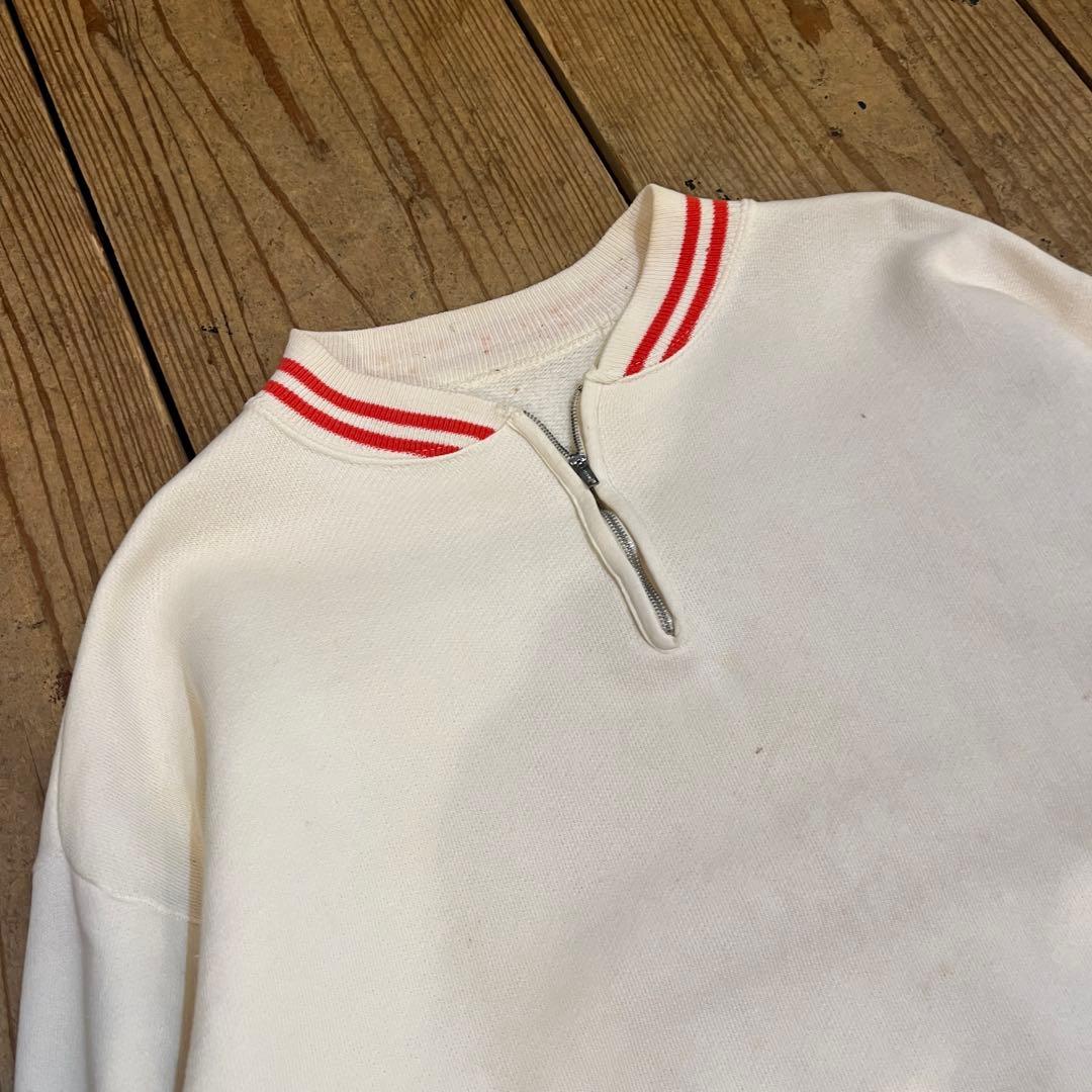 50年代 ビンテージスウェット 片爪ジップ ビンスウェ スプルース リブライン