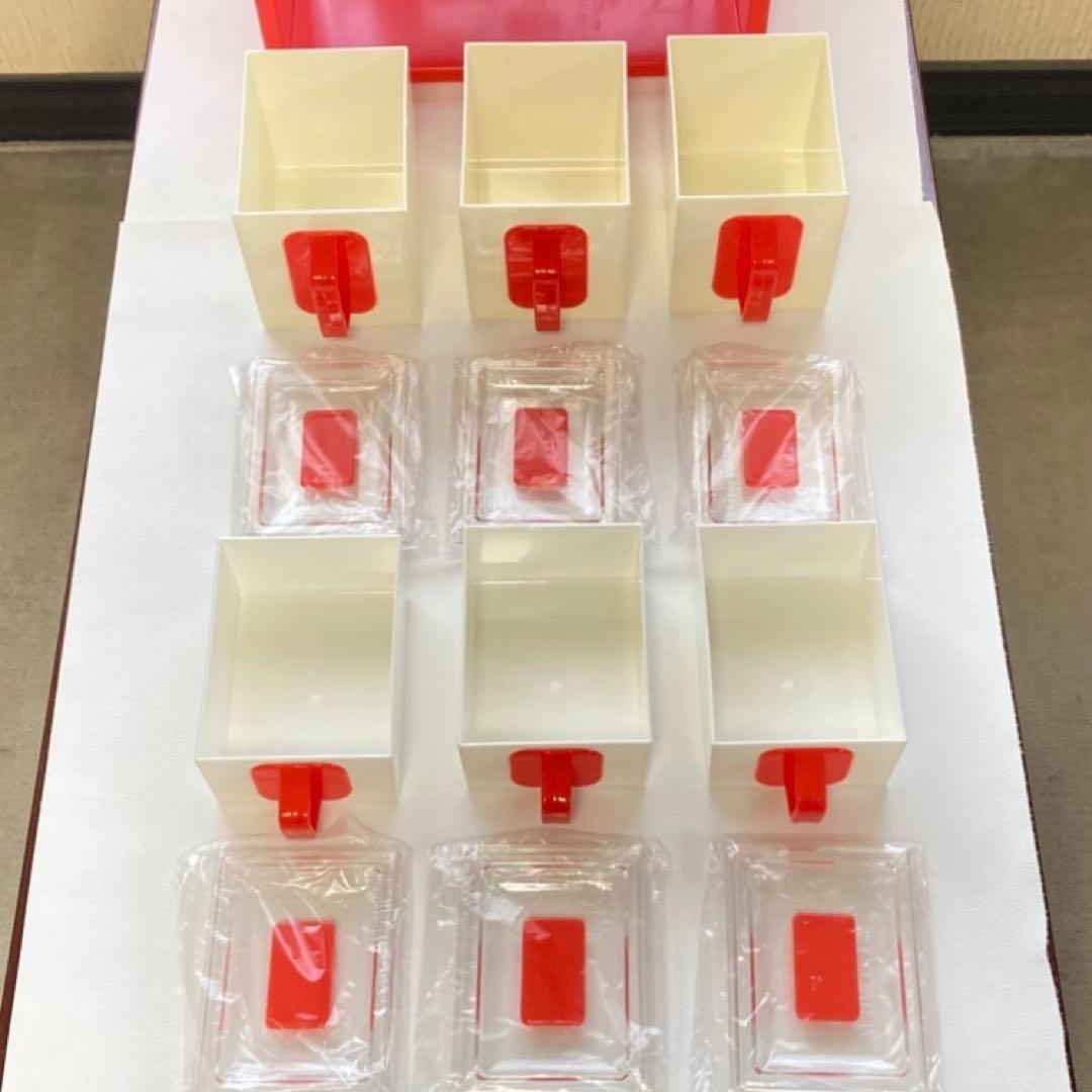 調味料ラック ケース 容器 2段 オレンジ 花柄 ポップ 昭和レトロ 新品