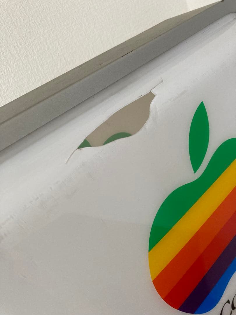 【レア！】Apple Computer Mac アップル レインボー 看板