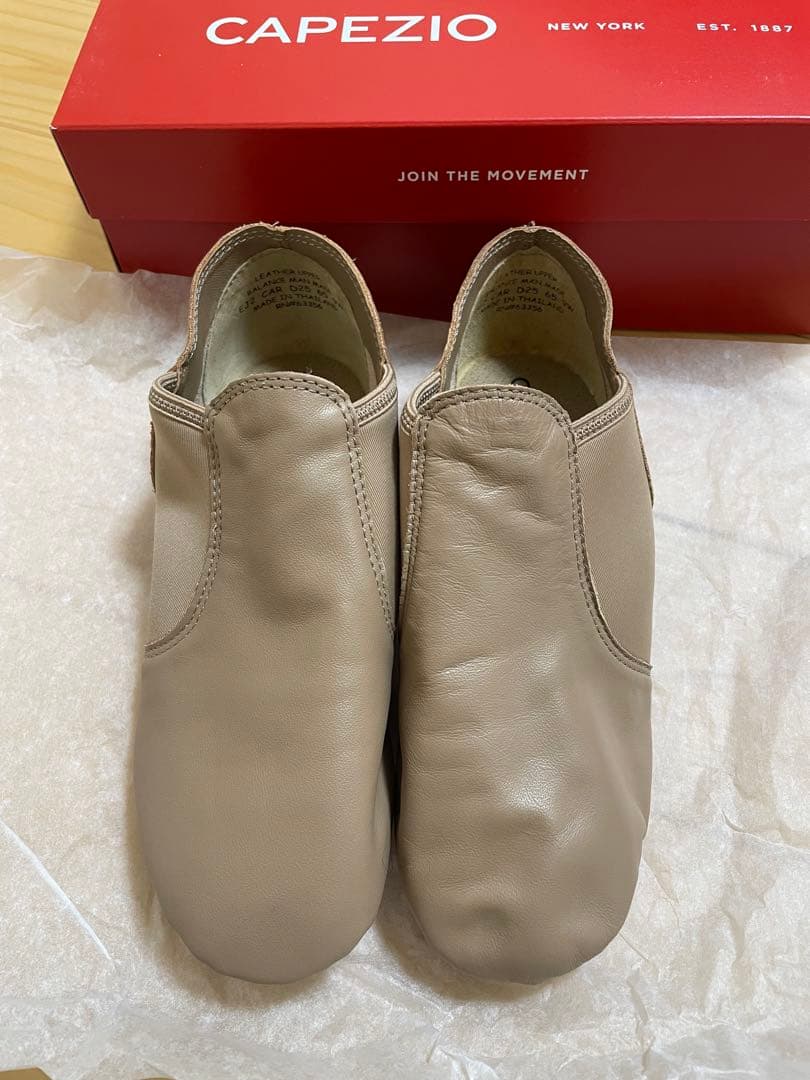 Capezio カペジオ 牛革製 ジャズシューズ EJ2 25cm キャラメル