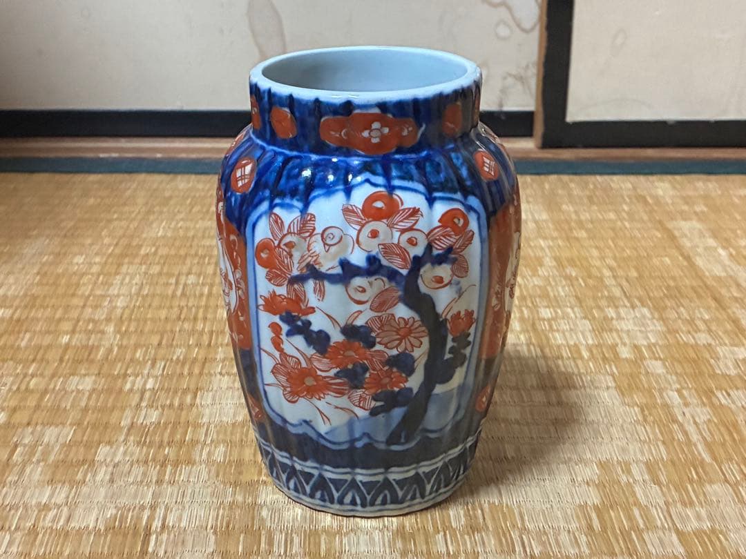 古伊万里 色絵 小壷 花入 花瓶 箱付 元禄