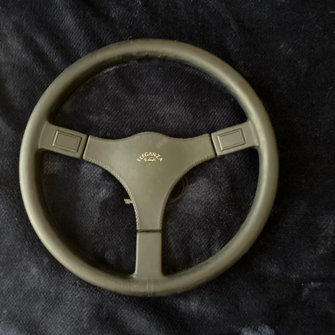 ELEGANZA ステアリング 3本スポーク ブラック　イタリア製
