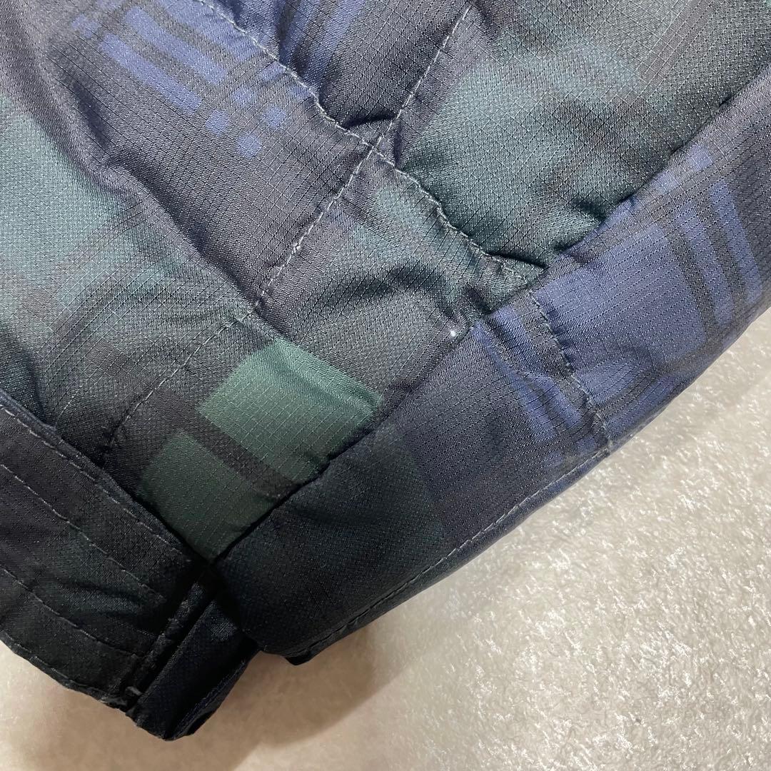 コロンビア hooded puffer jacket チェック　キルティング　S