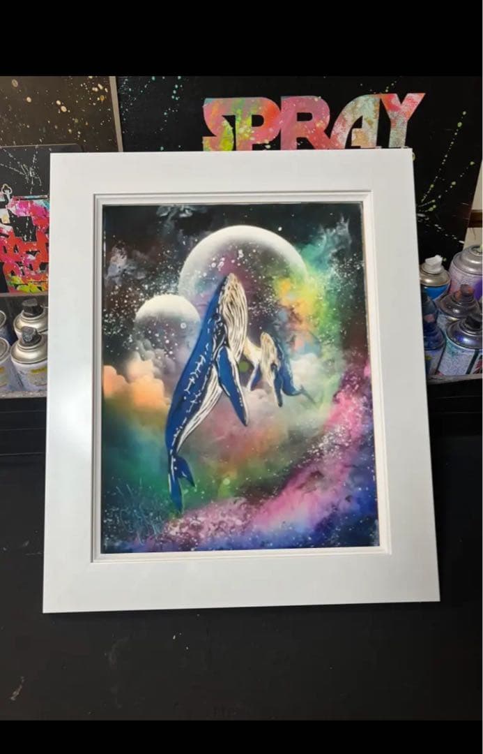 ひ*ろ様 ⭐︎匿名配送スプレーアートエデンF 6サイズキャンバス白額付き