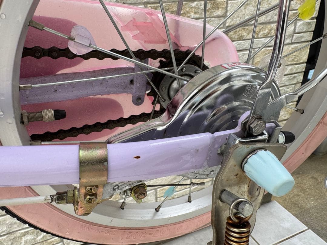 子供用自転車 ピンク 16インチ　補助輪付き