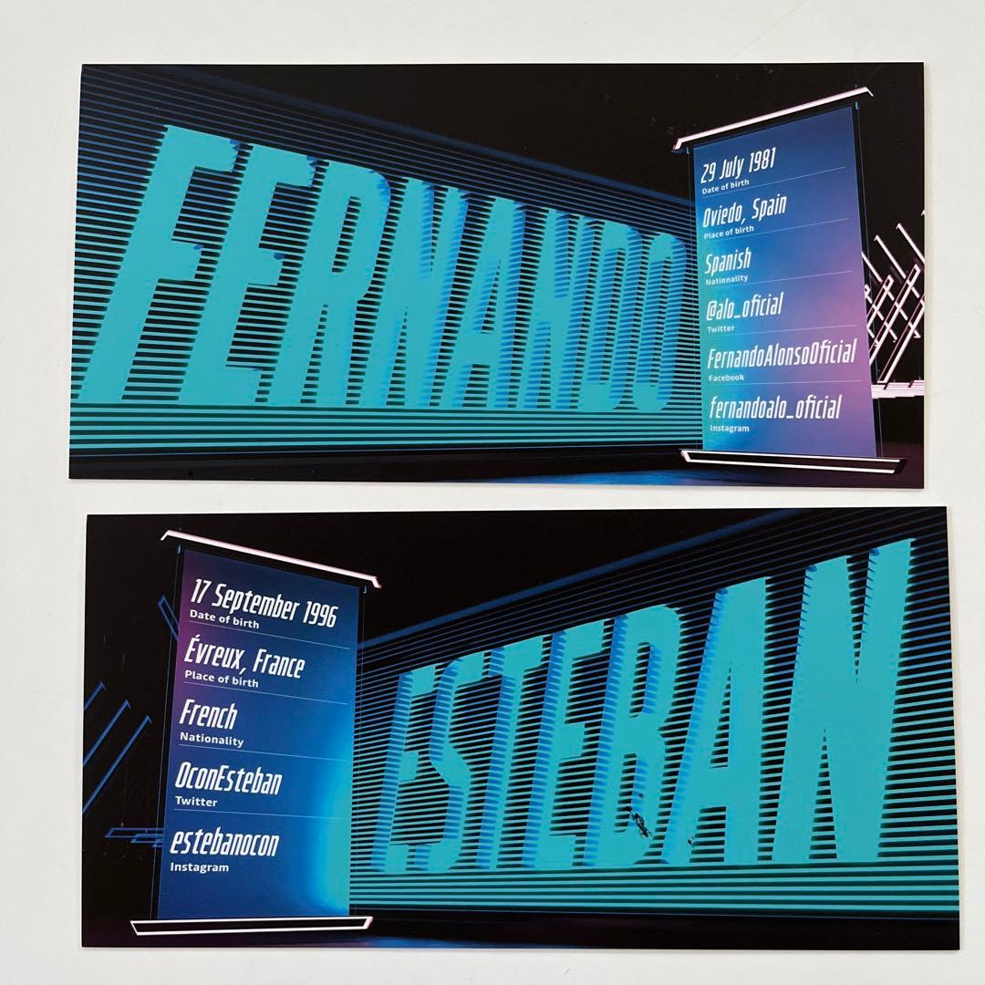 直筆サインドライバーズカード（アロンソ・オコン）