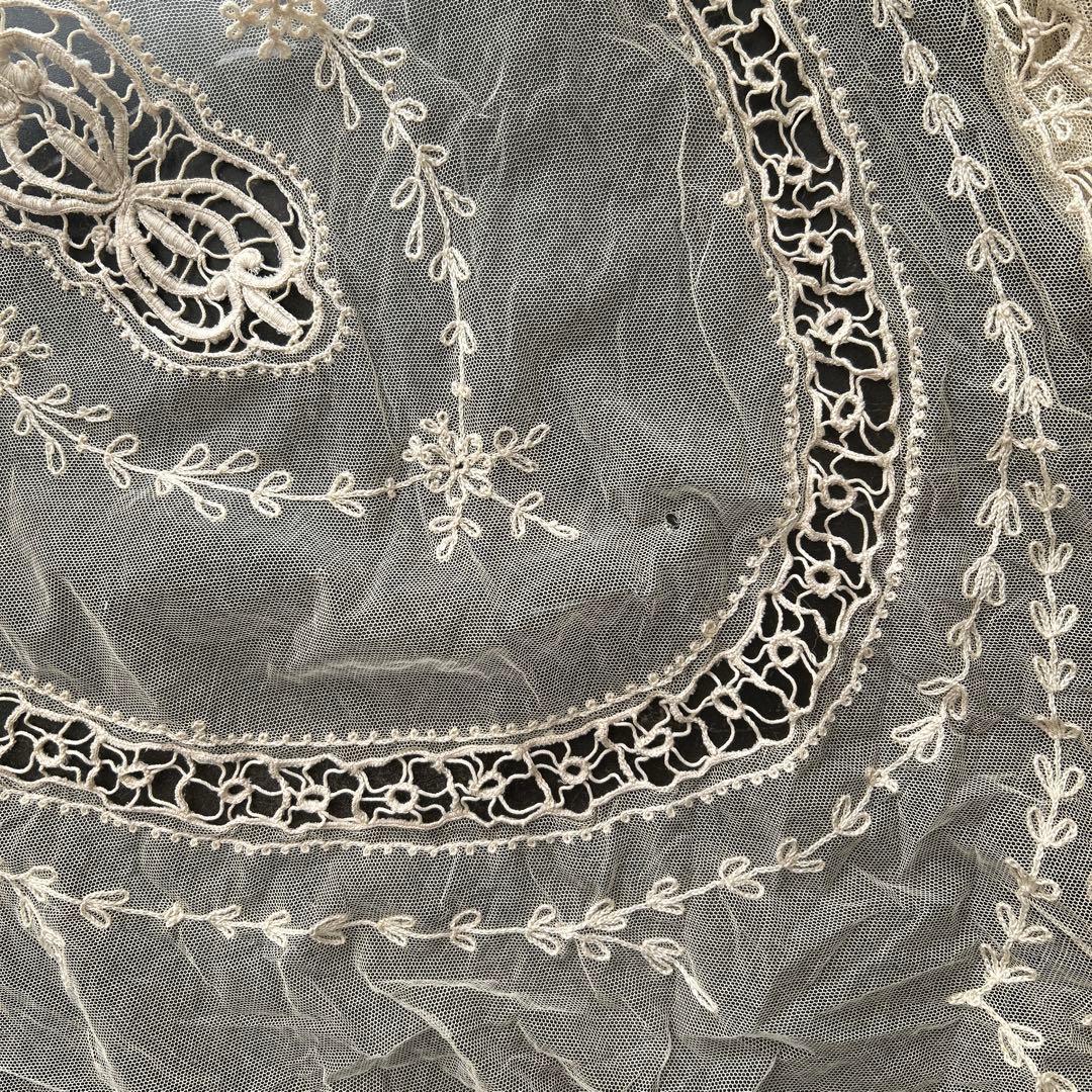 アンティークフランス　レースベッドスプレッド2枚セット