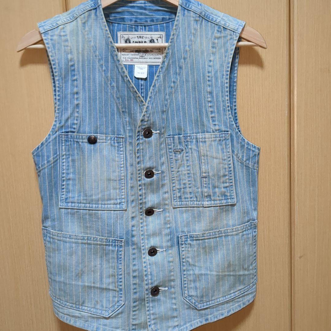 DOUBLE RL ストライプデニムベスト S/TP