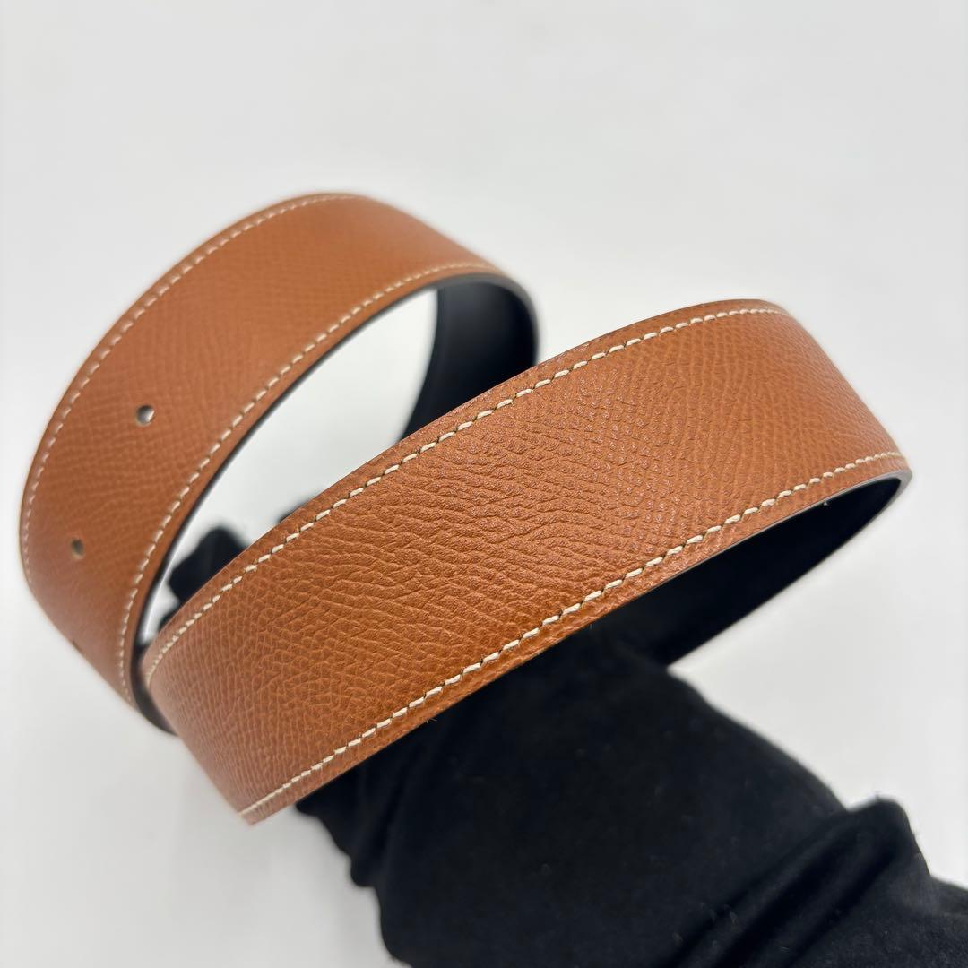 【極美品】HERMES エルメス リバーシブル レザー ベルト ウエスト65