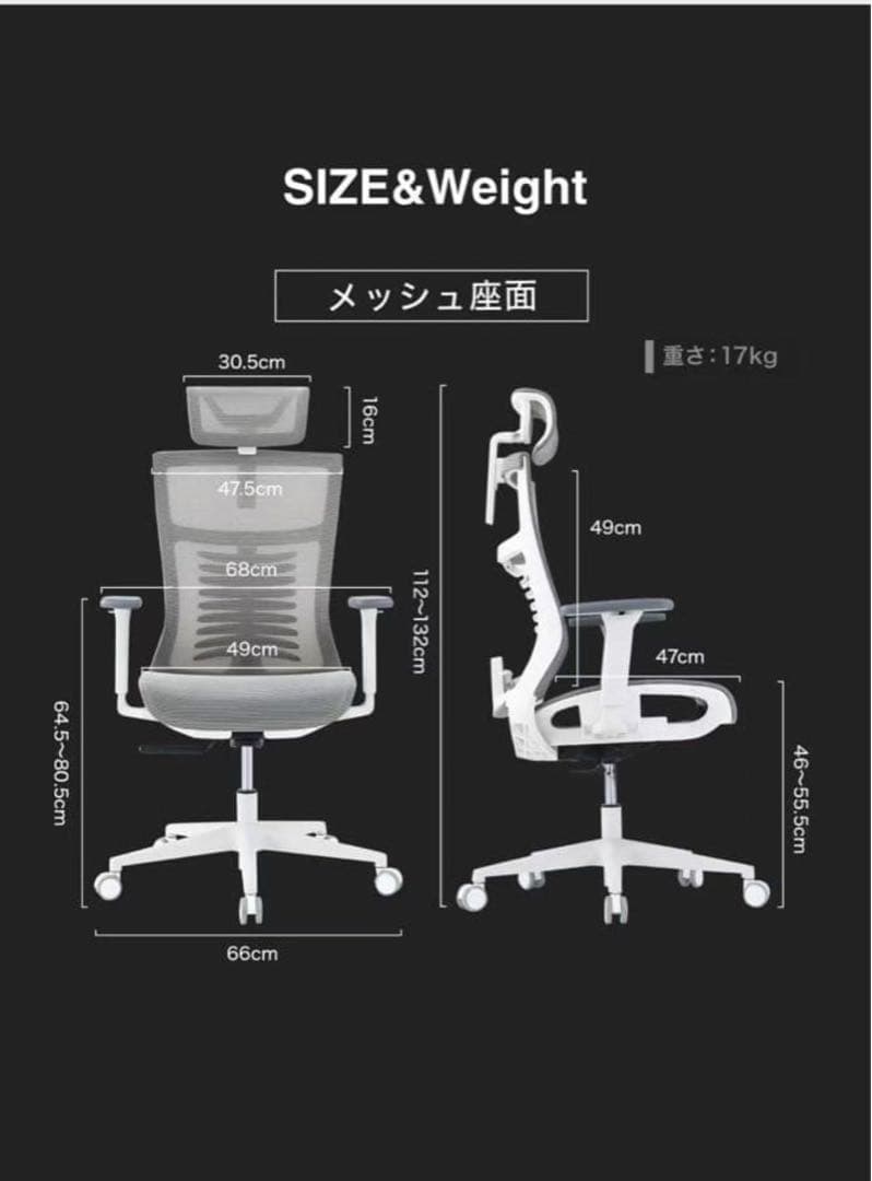 STYLUM 2.0 (スタイラム) メッシュ座面 腰・肩・首・腕 サポート