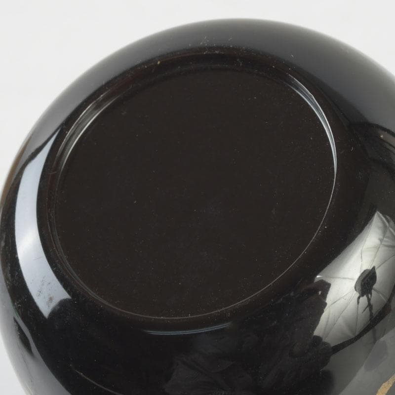 茶道具　加賀蒔絵師　和田寿峰作　立雛蒔絵　中棗　共箱　V　9675