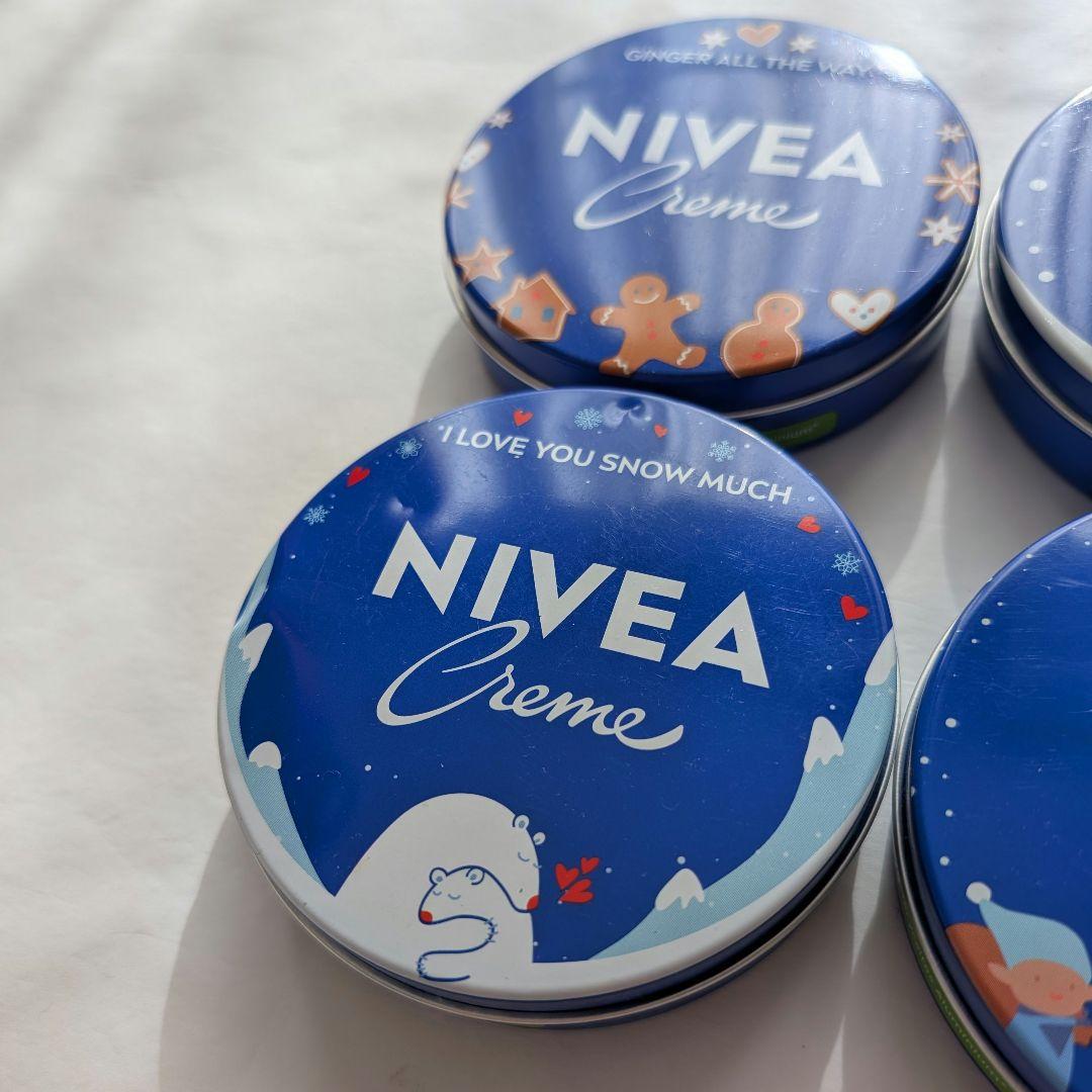 ドイツ☆NIVEA青缶　特大　2025冬柄　150ml4個