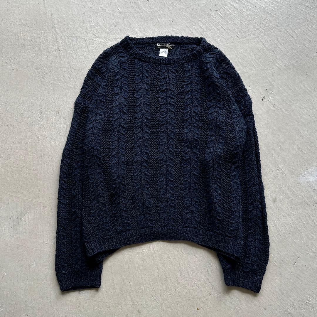 90s salvatore ferragamo ローゲージ ニット ケーブル編み