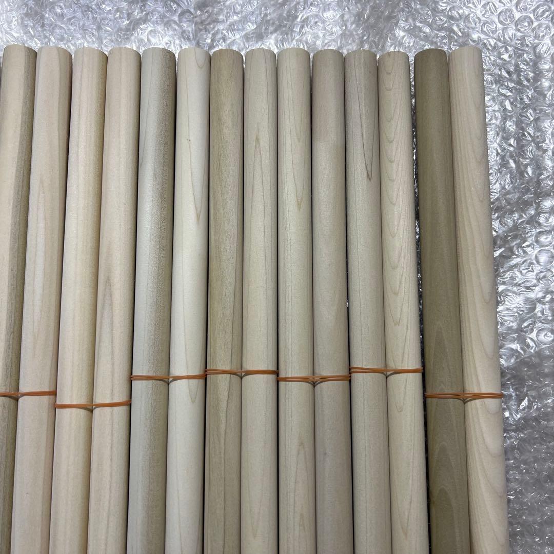 h6+h65 太鼓の達人マイバチ作成用 朴Φ2.0×40cm　10セット 色ムラ